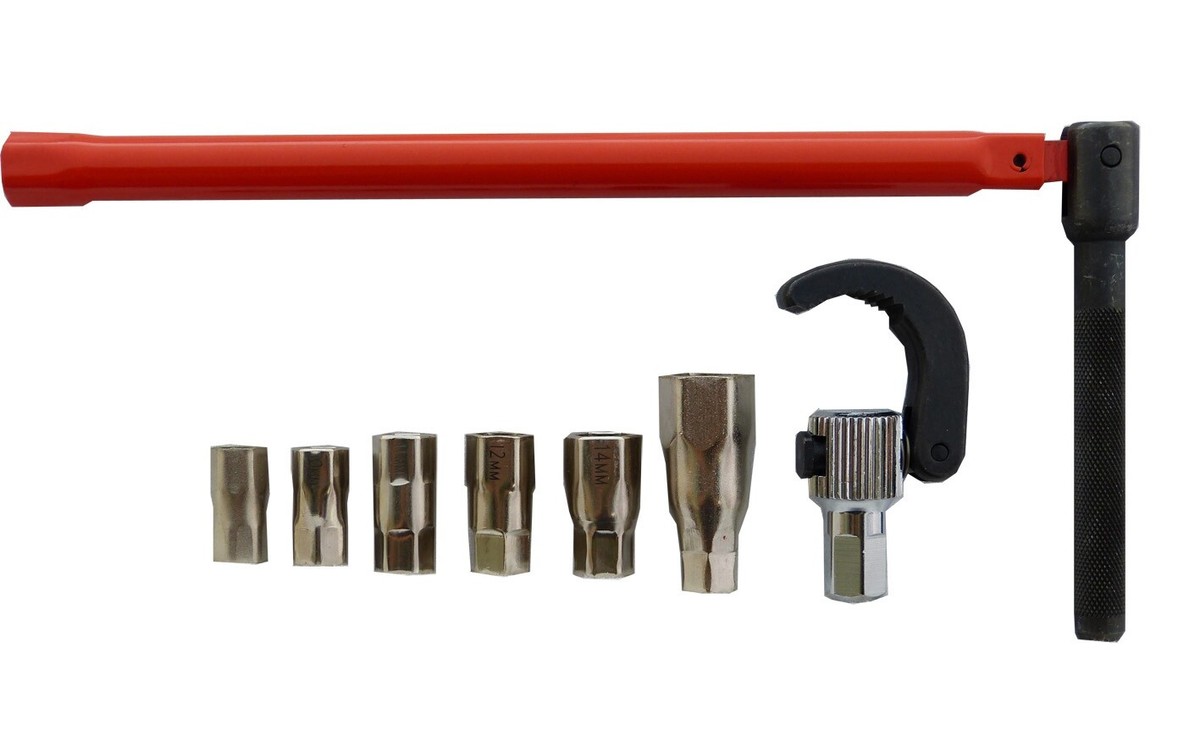 Standhahnschlüssel, Standhahnmutterschlüssel 13 mm mit Einsätzen 9 