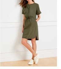 Talbots Plus LIGHTWEIGHT STRETCH STAND COLLAR DRESS 0X Petite