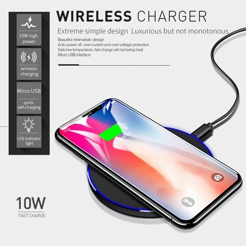 Fast wireless charger for iPhone 12 11 X XR XS 8 Samsung X Huawei OPPO 10/20W QI - Picture 4 of 7