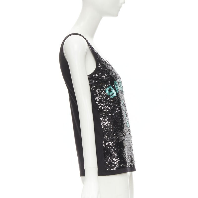 GALLIANO Vintage John Galliano 1 black green sequins Y2K