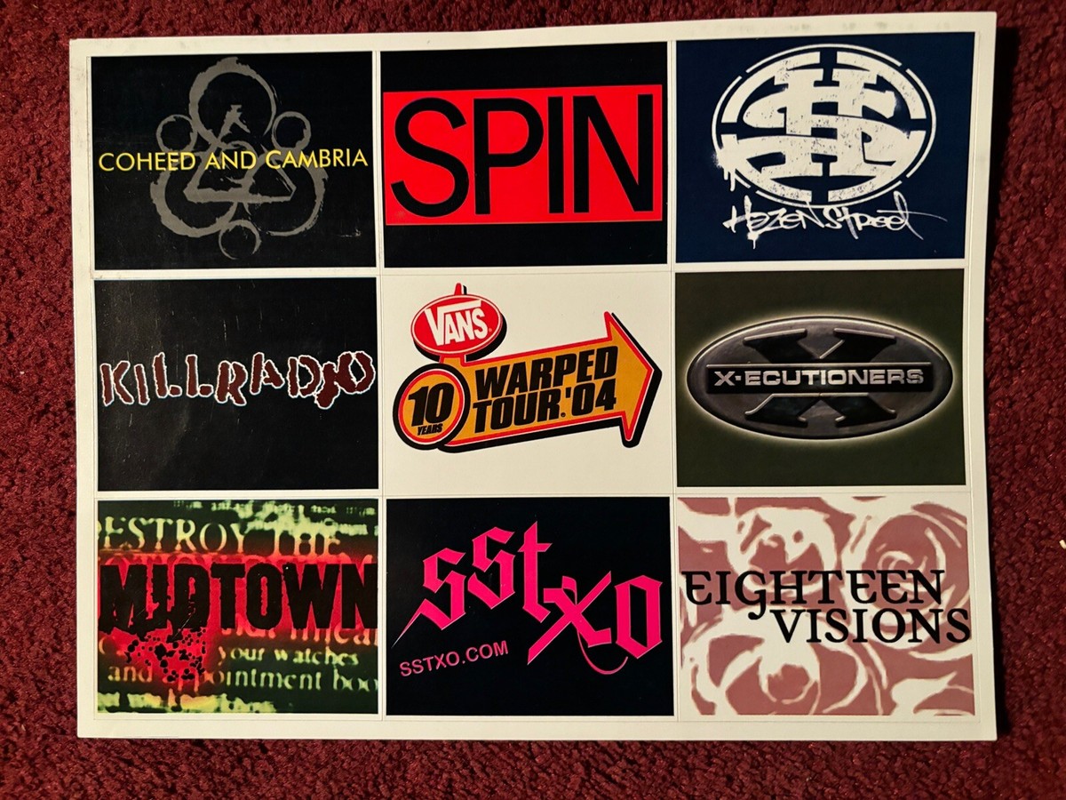 パンク・スカコア・エモ CD83枚セット Warped Tour・Potshot Vans Warped Tour 2004 sticker COHEED & CAMBRIA 18 Visions Midtown