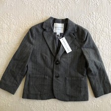 JANIE and JACK Classic Gray Pinstripe Kids Blazer 4T