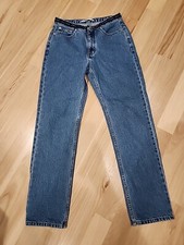 Y2k Vintage Tommy Hilfiger Womens Jeans Waist Logo Spellout Tapered Size 8 Euc