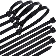 100 BLACK CABLE ZIP TIES Heavy Duty UV Resistant UL 4 6 8 10 12 15 18 24" & 36"