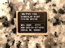 AN/PVS 14 and 15 Custom UID Tags