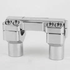 Aluminum 2.4" Chrome Riser 1.25” Clamp Kit for Harley Road King Dyna FXDF FXDL