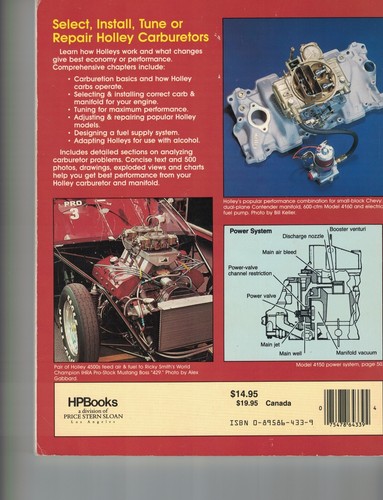 Holley Carburetors and Manifolds by Bill Fisher and Mike Urich 1987 - Picture 2 of 3