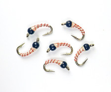 Zebra Midge Tungsten Nymphs Candy Cane - Premium Trout Fly Fishing Flies