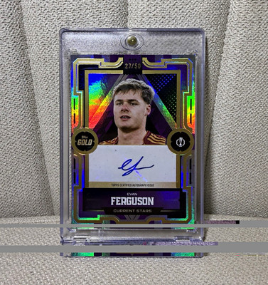 Topps UCC Gold 2025/26 Current Stars Evan Ferguson Roma Auto Gold Parallel 27/50
