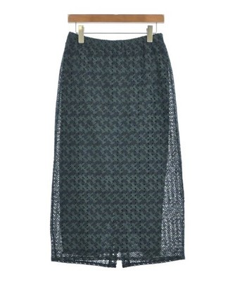 ALPHA STUDIO Long/Maxi Length Skirts GreenxNavy(Patterned) 2200666529107