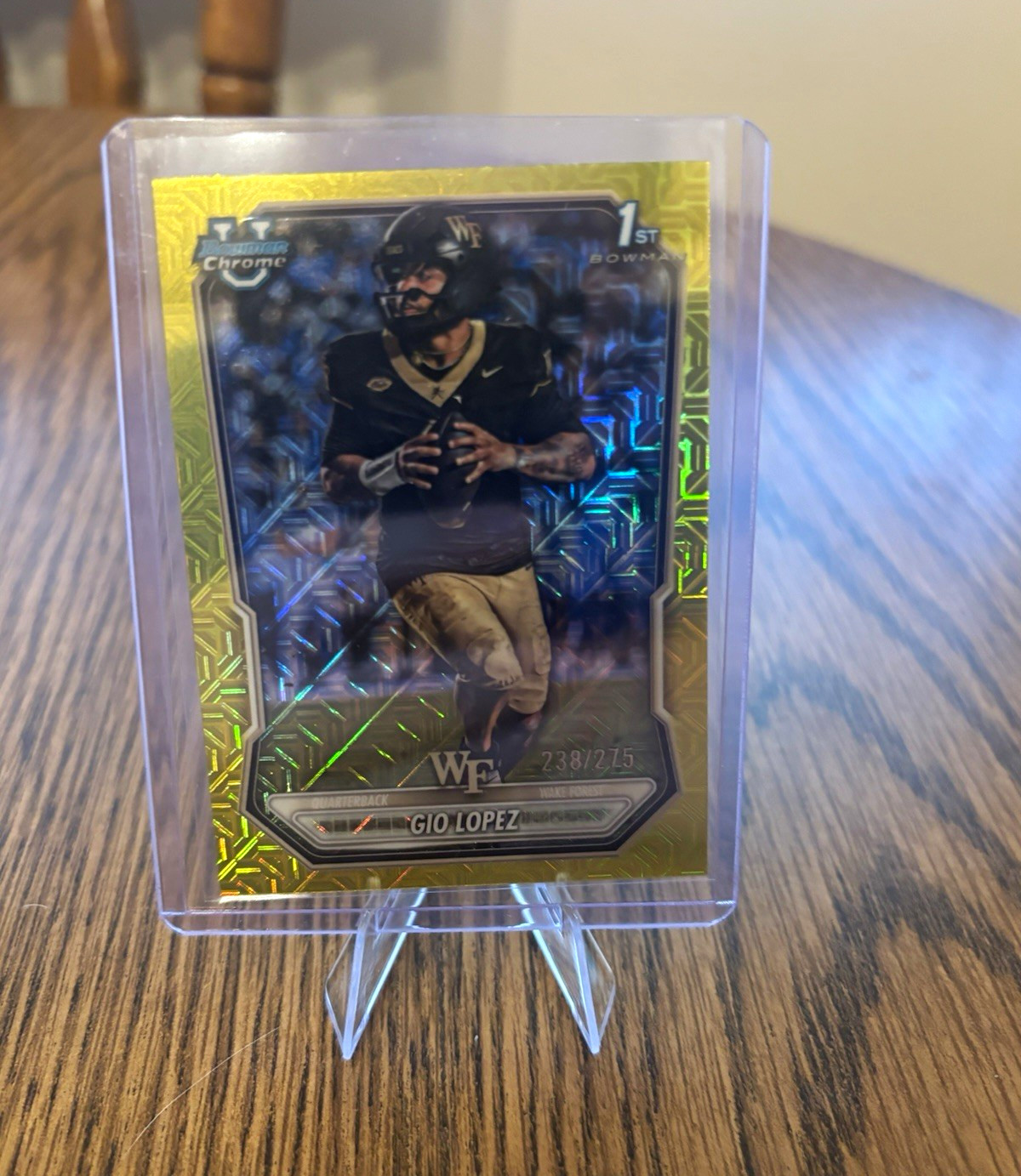 Topps 2025 Bowman Chrome Gio Lopez BCP-107 1st Yellow Wake Forest 238/275
