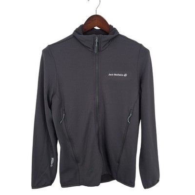 Jack Wolfskin DNA Fleece M Phantom Grey Full Zip Jacket 1710271 Mens Small NEW