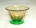 Carder Steuben 3067 Amber & Pomona Green Open Salt Dip
