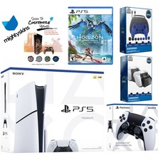 Sony Playstation 5 Slim Disc with Horizon Forbidden West Extra EDGE Controller