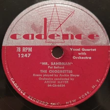 HEAR👂The Chordettes Mr. Sandman I Don't Wanna See You Cryin' Cadence 78 RPM