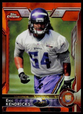 2015 Topps Chrome Eric Kendricks 181 Orange Refractor RC Minnesota Vikings