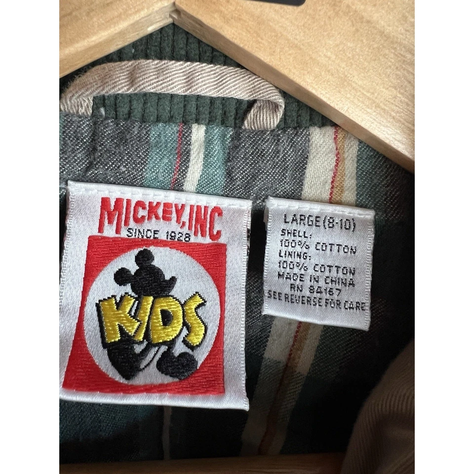 Chaqueta abotonada de franela caqui Winnie Pooh vintage años 90 Mickey Inc niños talla L 8/10 Foto 3 de 4