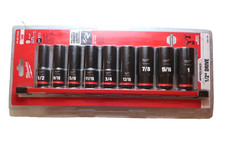 Milwaukee 49-66-7022 SHOCKWAVE 1/2" Drive SAE 6 Point Socket Set - 9PC 8540 NEW