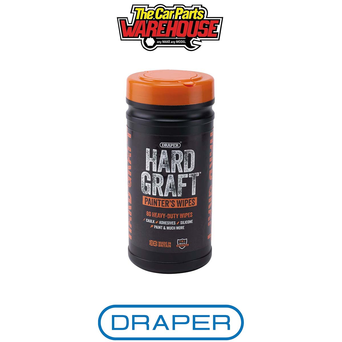 Draper 12439 Draper Hard Graft Painters Wipes (Tub of 80)