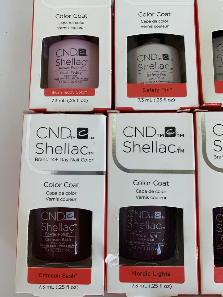Lote de 14 Esmaltes de Uñas CND Shellac Power + Base de Colores Surtidos de 14 Días Foto 2 de 4