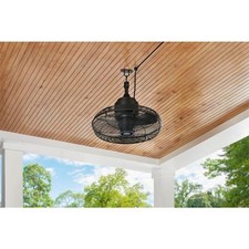 Hampton Bay Conyer 20" 3-Speed Anywhere Fan Matte Black w/Hanging Hook In/Out