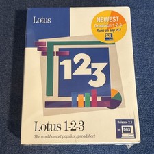 Lotus 123 For DOS  R2.3  1991  Sealed Never Opened