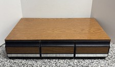 Vintage Faux Wood 36 VHS Tape 3 Drawer Large Video Storage Case Walmart Brand