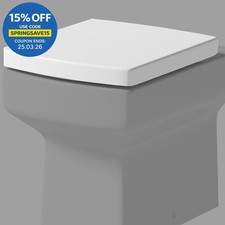 Replacement Square Soft Close Toilet Seat Quick Release Top Fix Hinges WC White