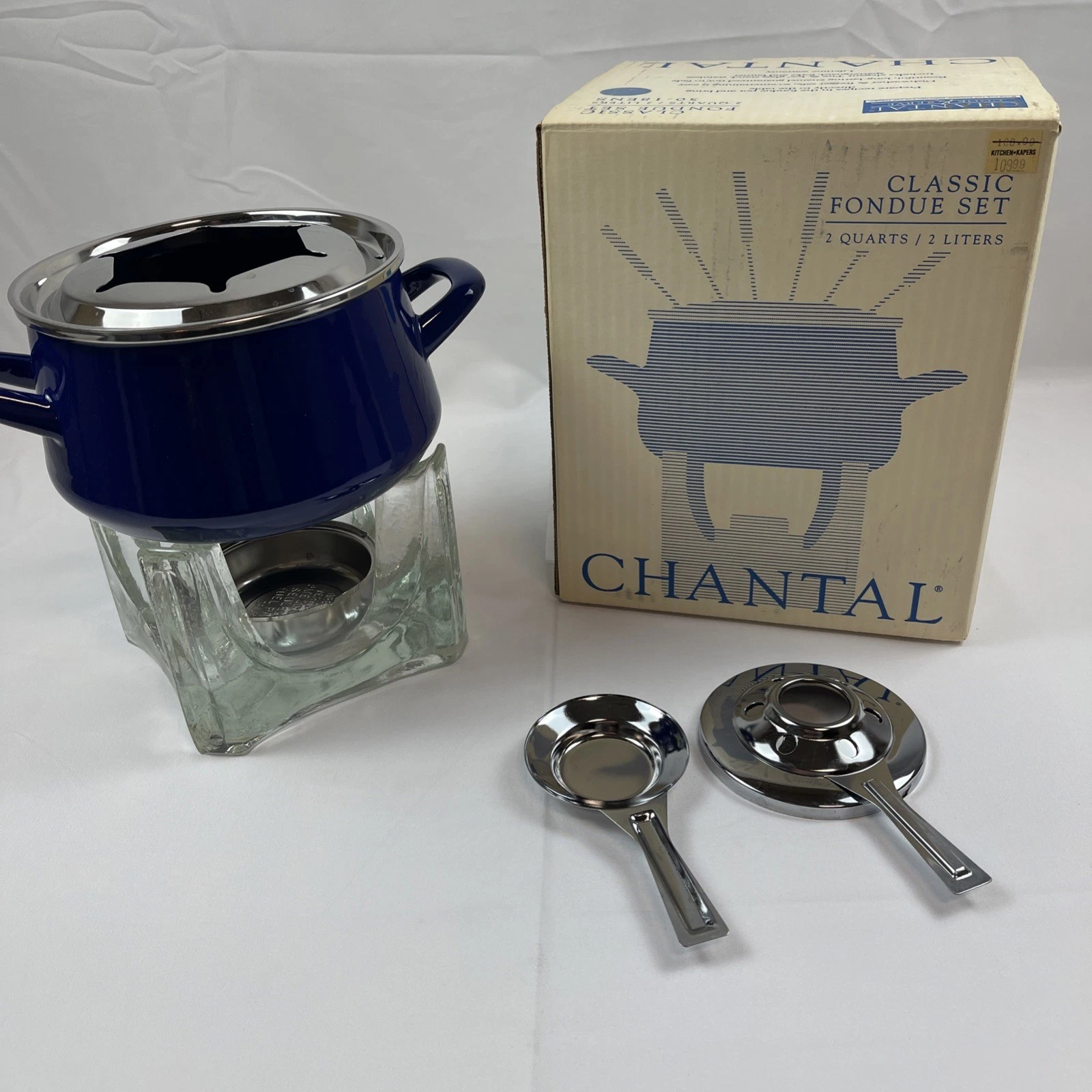 Vintage Chantal Fondue Set UNUSED Cobalt Blue Enamel No Forks #50-18ENS
Opens in a new window or tab