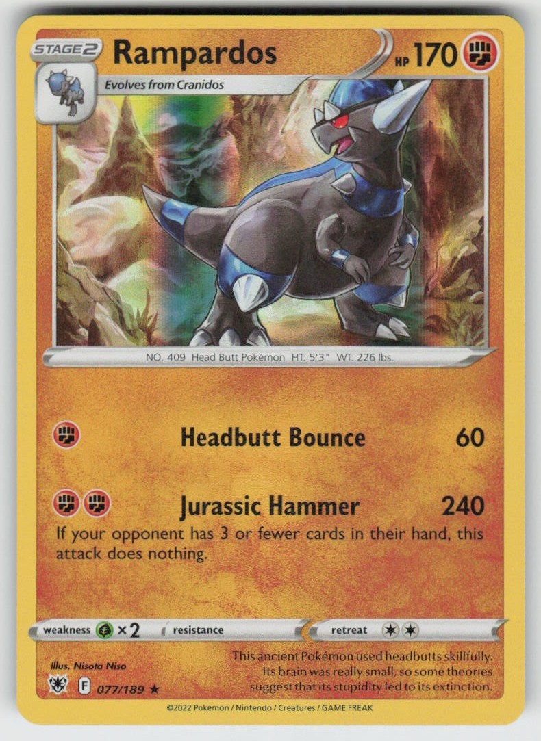 Holo Rampardos 077/189 Holo Rare SWSH10: Astral Radiance