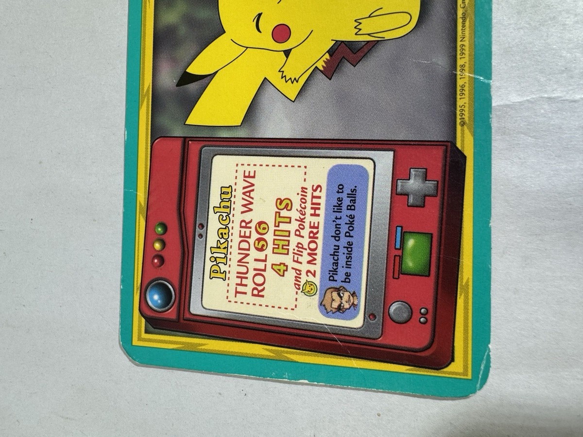 Pikachu” Jr Adventure Game Pokemon Card 1999 Gamefreak Nintendo