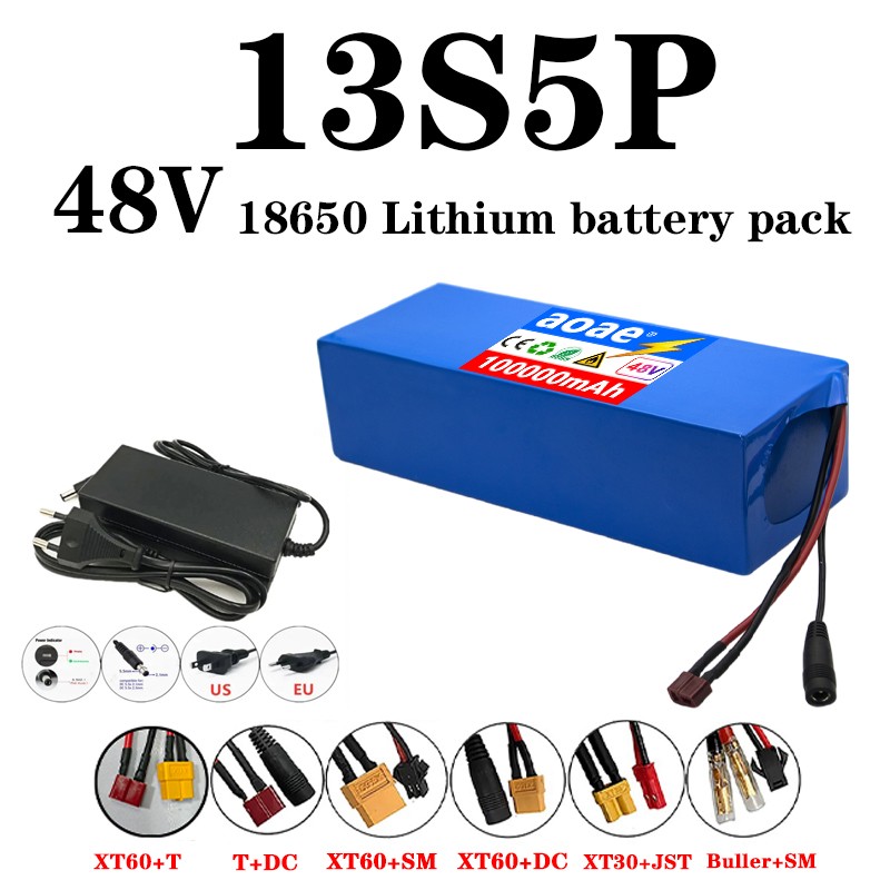 Original 13S5P 48V 100Ah Electric Vehicle Battery 13S5P Battery Pack 250-1000W
