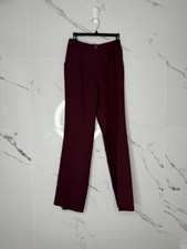 Vintage 90's Pants Women's Sz 8 Slacks Burgandy Career Club Stretch Straight Leg