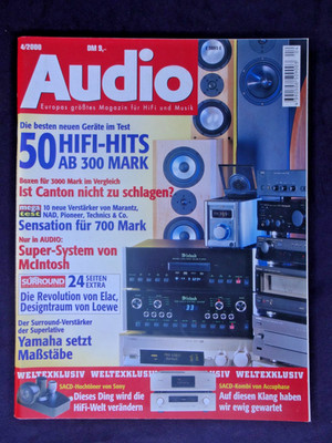 AUDIO 4/00, LOEWE ARCONDA,YAMAHA DSP AX 1,DVD S 795,AX 396,496,ELAC CINEMAX,HECO