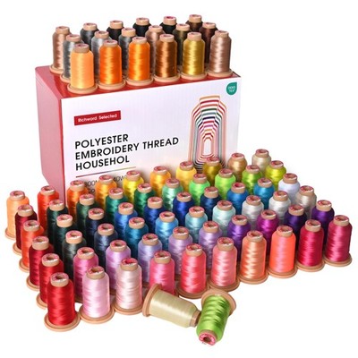 Embroidery Machine Thread Richword Selected 800M 80 Colors 40WT(108D/2) Polye...