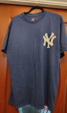 MAJESTIC NEW YORK YANKEES JETER 2 BLUE T-SHIRT - SIZE XL - BRAND NEW