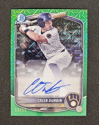 2025 Bowman Mega Box Caleb Durbin Green Mojo Auto /99