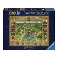 Ravensburger - Puzzle 1500 Harry Potter Hogwarts Map