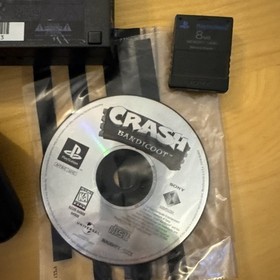 PS2 Slim Console Bundle Working! W Crash Bandicoot + Memory Card