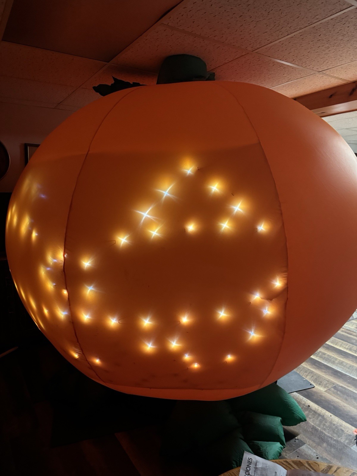 Gemmy Airblown Inflatable 8ft LightSync Pumpkin Halloween As-Is Music ...