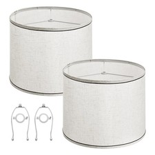 Lamp Shade 2 Set, 11 in Top x 13 in Bottom x 10 in High Spider Fitter , Medium