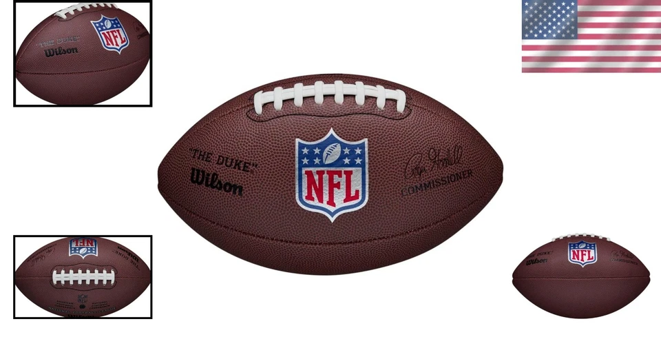 Réplica de fútbol americano NFL - talla oficial, marrón Foto 2 de 4