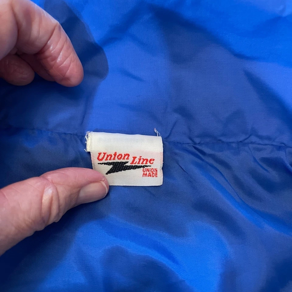 Chaqueta de nailon vintage Ford UAW Partners in Quality para hombre talla L azul negro Foto 3 de 4