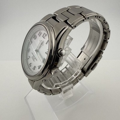 SEIKO 7B22-0AD0 Titanium Solar Watch Working Condition Gray Dial