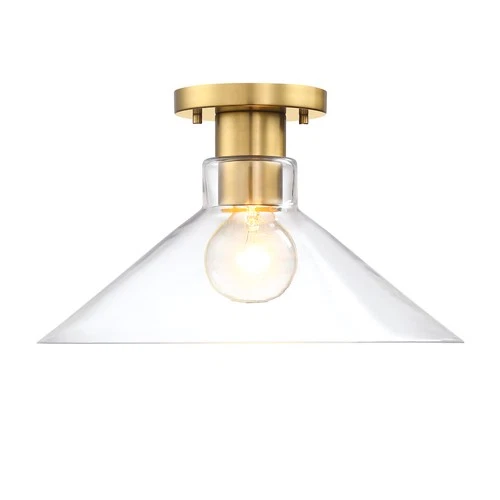 Designers Fountain D307M-SF Leena 14"W Semi-flush Ceiling Fixture - Gold - Picture 1 of 7