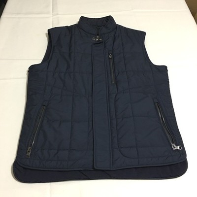 Banana Republic Puffer Vest Men Small Navy Blue Quilted Modular System