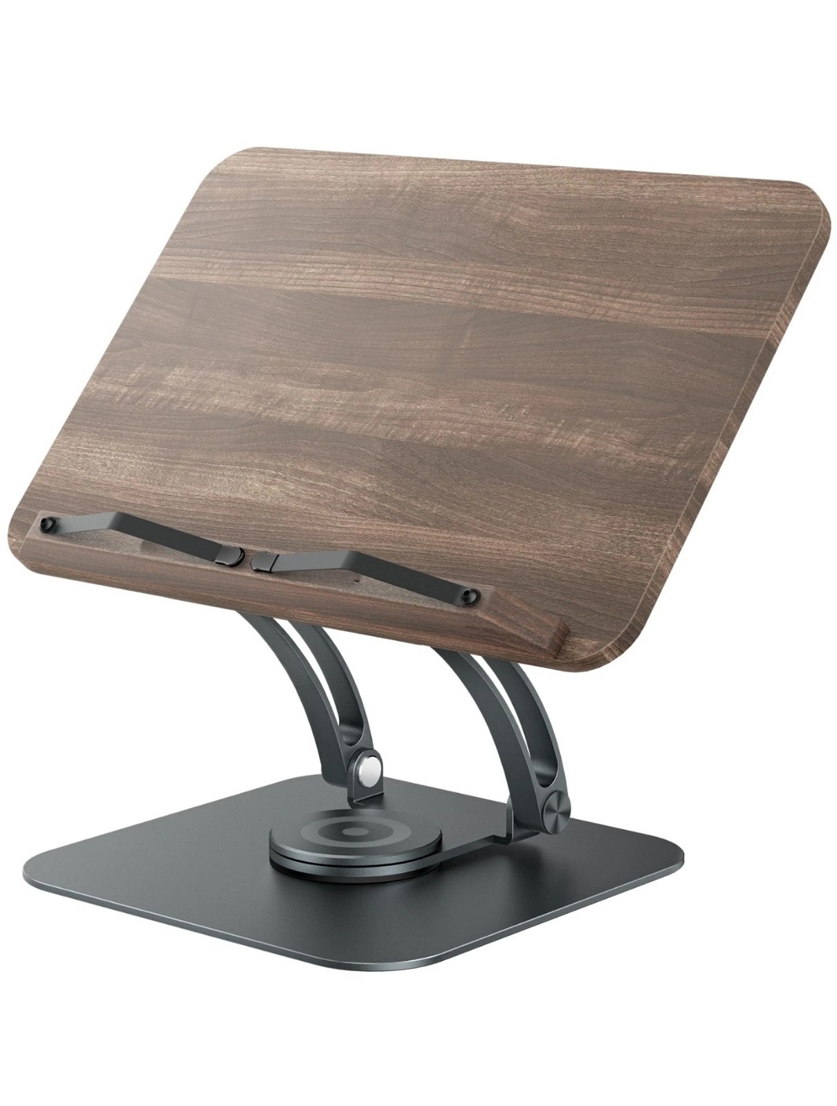 Tounee Book Stand for Reading, Adjustable Book Holder with 360° Swivel Base