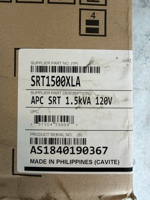 APC by Schneider Electric Smart-UPS SRT 1500VA 1.35KW 120V SRT1500XLA Rack/Tower
