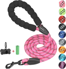 Rope Dog Leash 6 FT for Medium and Large Dogs,Heavy Duty Dog Rope with Comfortab