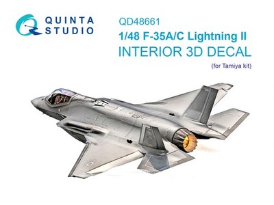 Quinta Studio 1/48 F-35A/C Lightning II 3D-Printed & colour Interior (Tamiya)